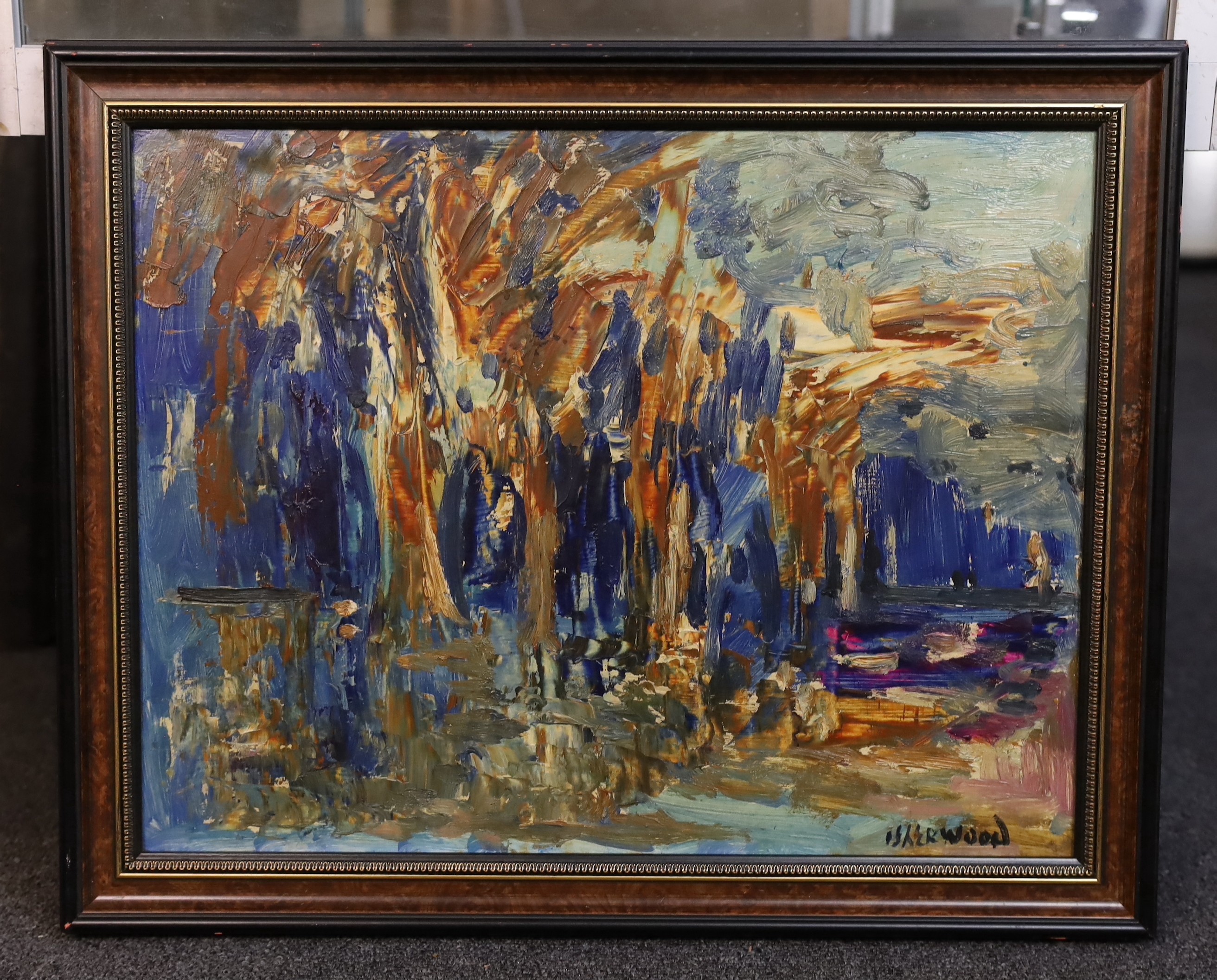 James Lawrence Isherwood (British, 1917-1989), 'Epping Forest', oil on board, 34 x 44cm